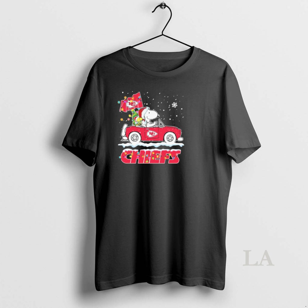Original The Peanuts X Kansas City Chiefs Driving Car Christmas