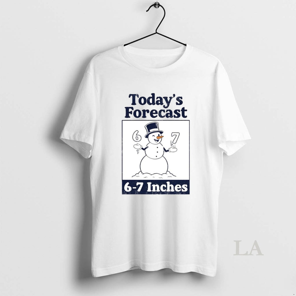 Original Todays Forecast 6 7 Inches Snowman Circle