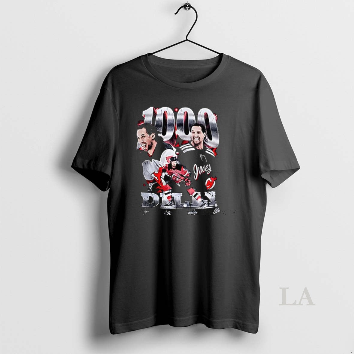 Original Travis Zajac 1000 Games Nhl Graphic