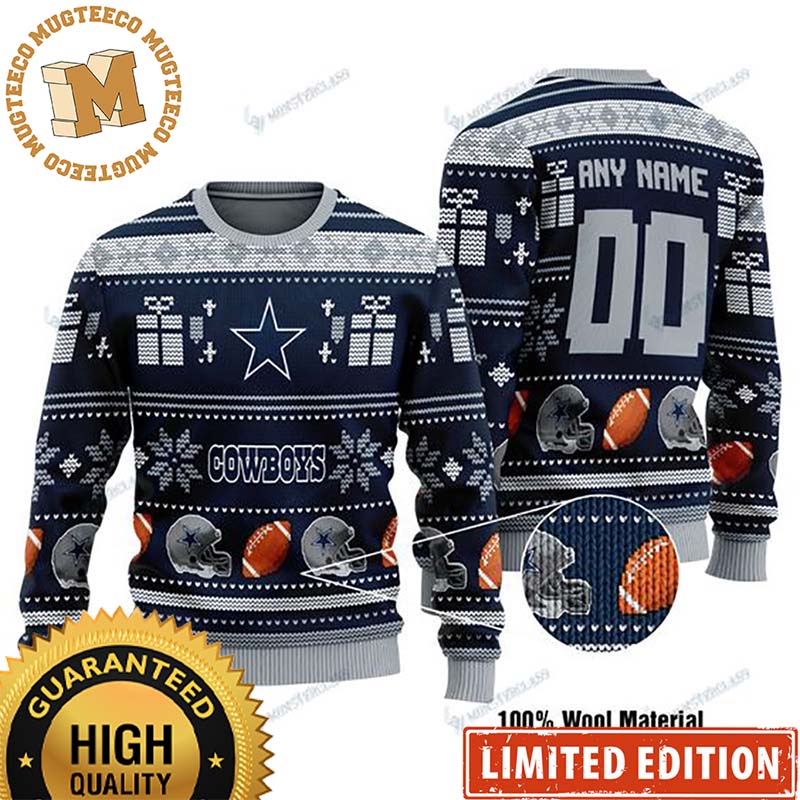Personalized Dallas Cowboys Woolen Ugly Christmas Sweater Football Gift For Fan – Cowboys Ugly Sweater