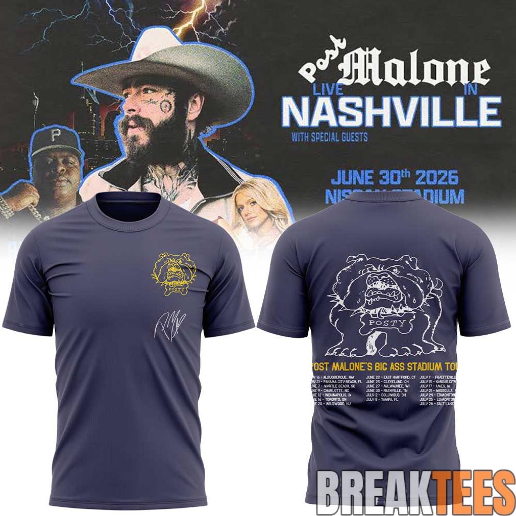 Post Malone Big Ass Stadium Tour 2026 With BigXthaPlug And Carter Faith Shirt