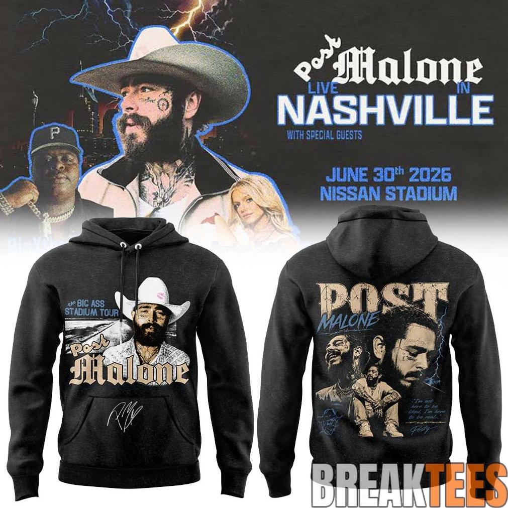 Post Malone Big Ass Stadium Tour 2026 With BigXthaPlug And Carter Faith Hoodie