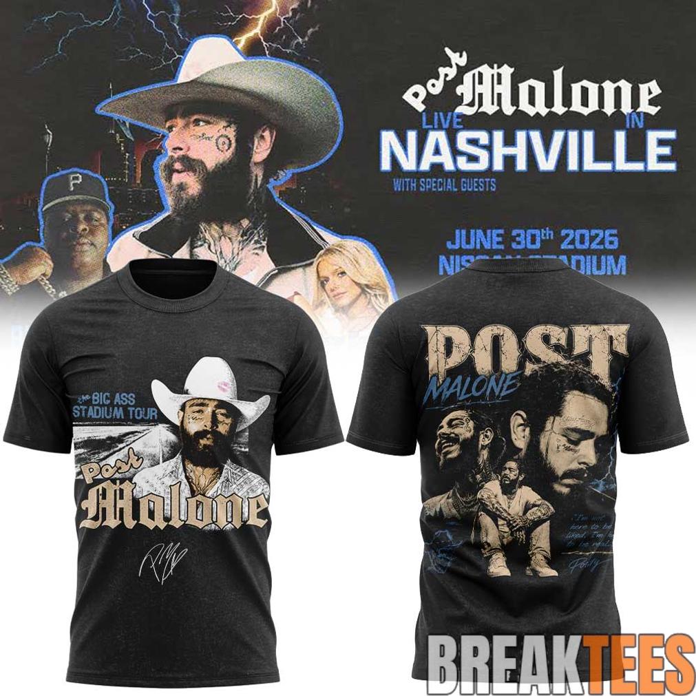 Post Malone Big Ass Stadium Tour 2026 With BigXthaPlug And Carter Faith Shirt