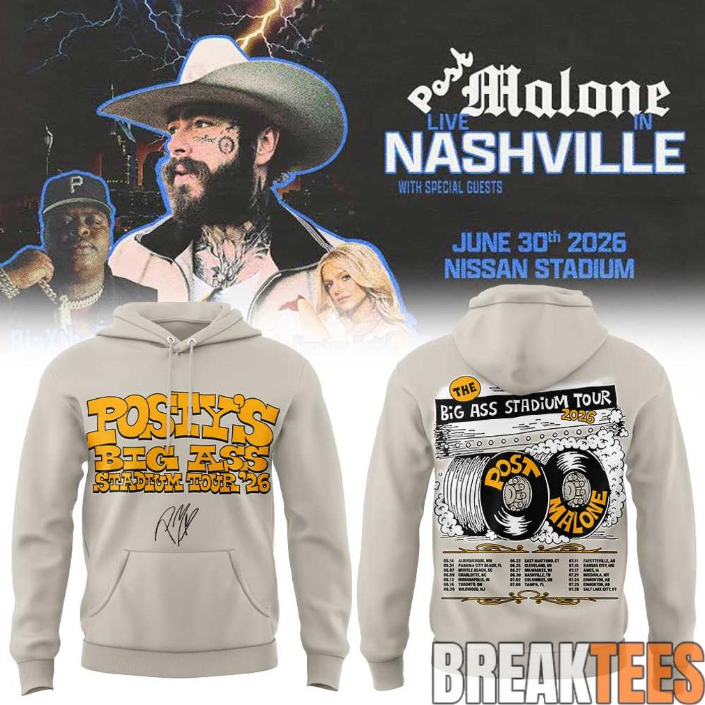 Post Malone Big Ass Stadium Tour 2026 With BigXthaPlug And Carter Faith Hoodie