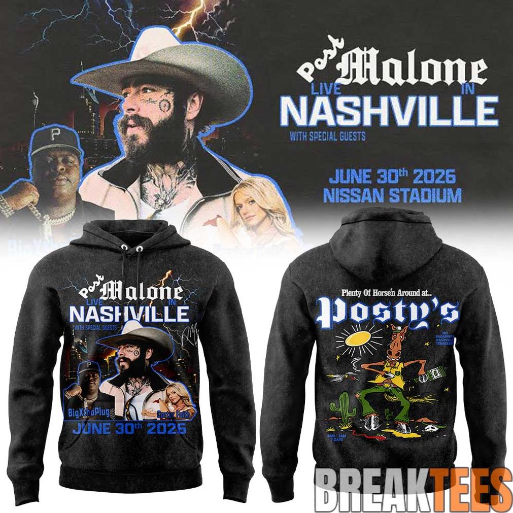 Post Malone Big Ass Stadium Tour 2026 With BigXthaPlug And Carter Faith Hoodie