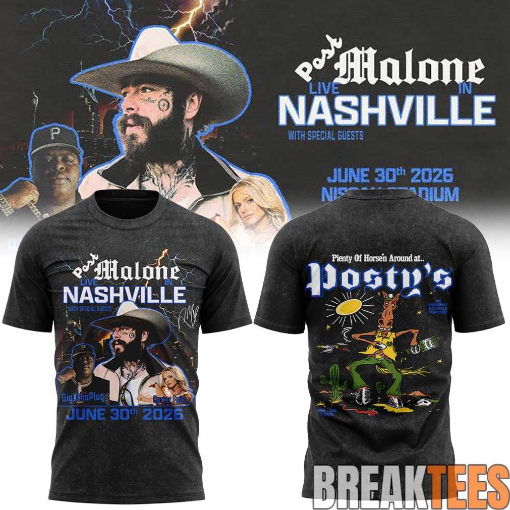 Post Malone Big Ass Stadium Tour 2026 With BigXthaPlug And Carter Faith Shirt