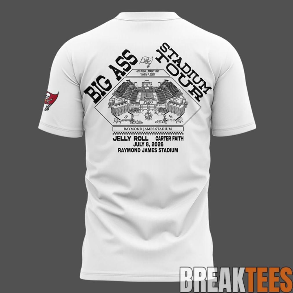 Post Malone Tampa Bay Buccaneers Big Ass Stadium Tour 2026 White Shirt