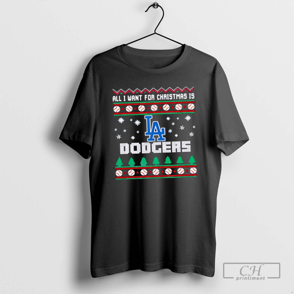 Premium All I Want For Christmas Is Los Angeles Dodgers Shirt Sweater