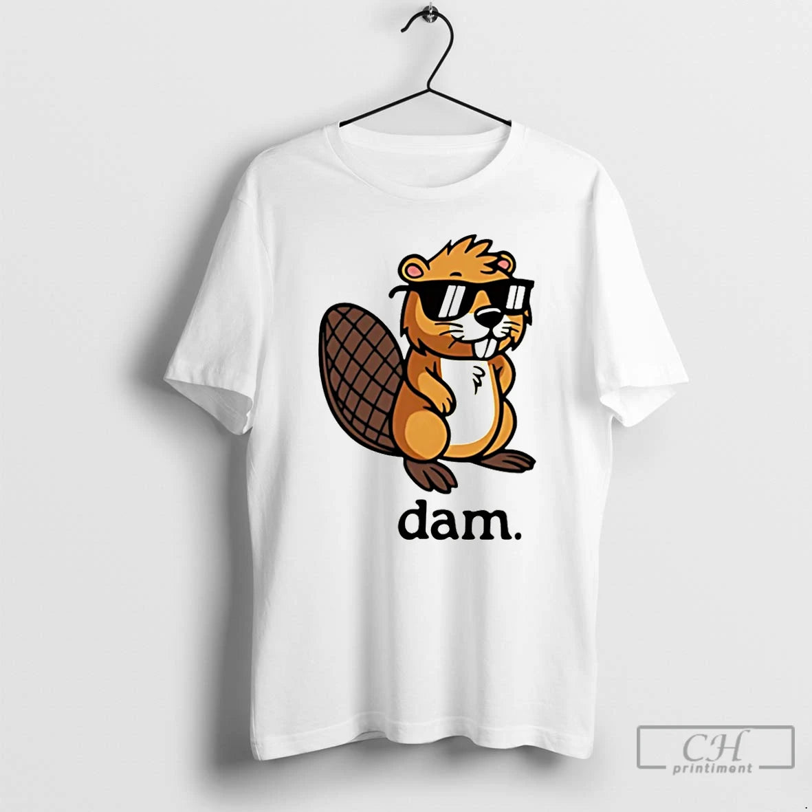 Premium Beaver Wears Glasses Dam Christmas