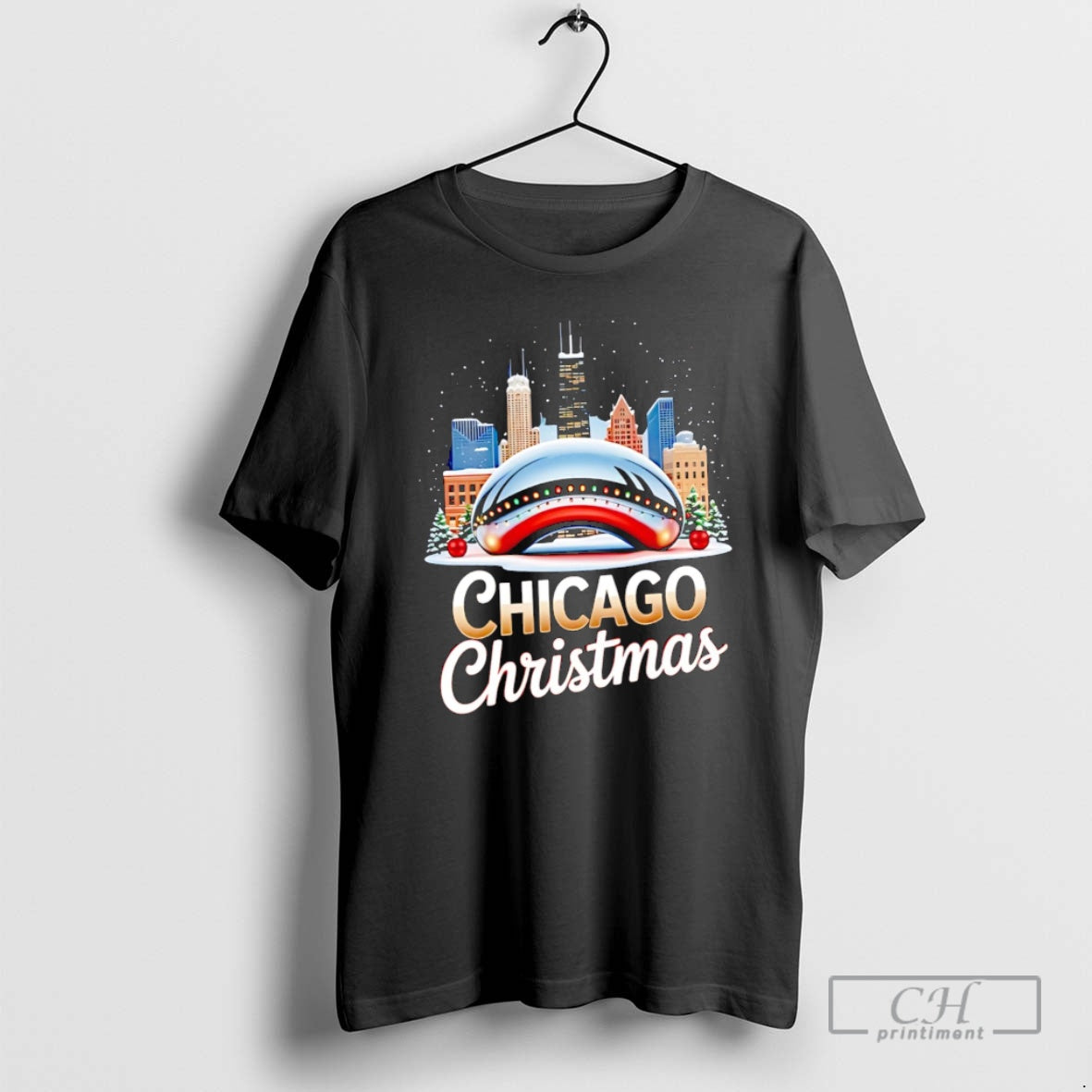 Premium Chicago Christmas Cloud Gate The Bean City 2025 Shirt Sweater
