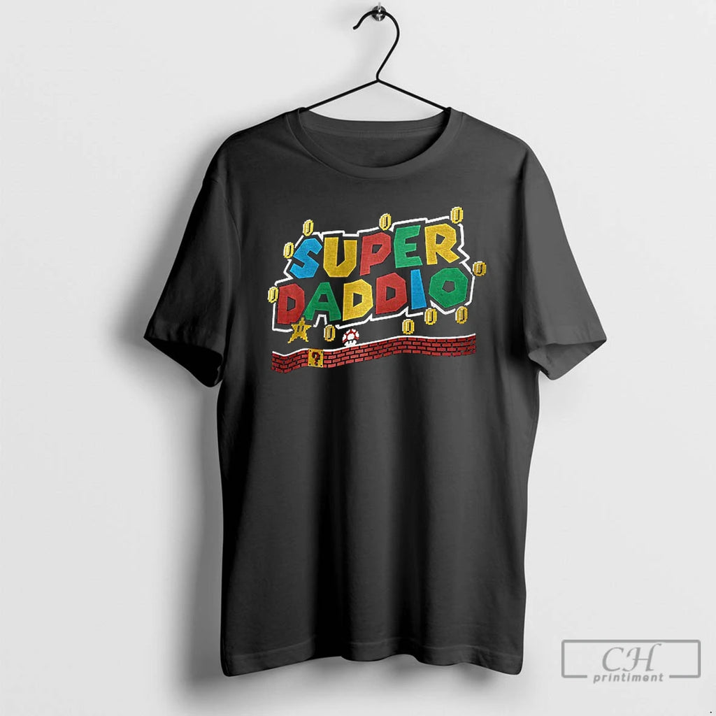 Premium Christmas Gift For Dad Super Daddio Gamer