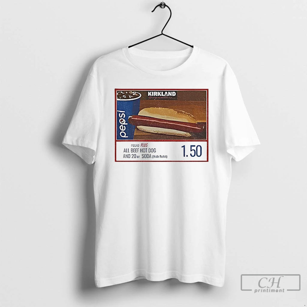 Premium Costco Hot Dog Funny Kirkland Parody Graphic 1 50 Meme