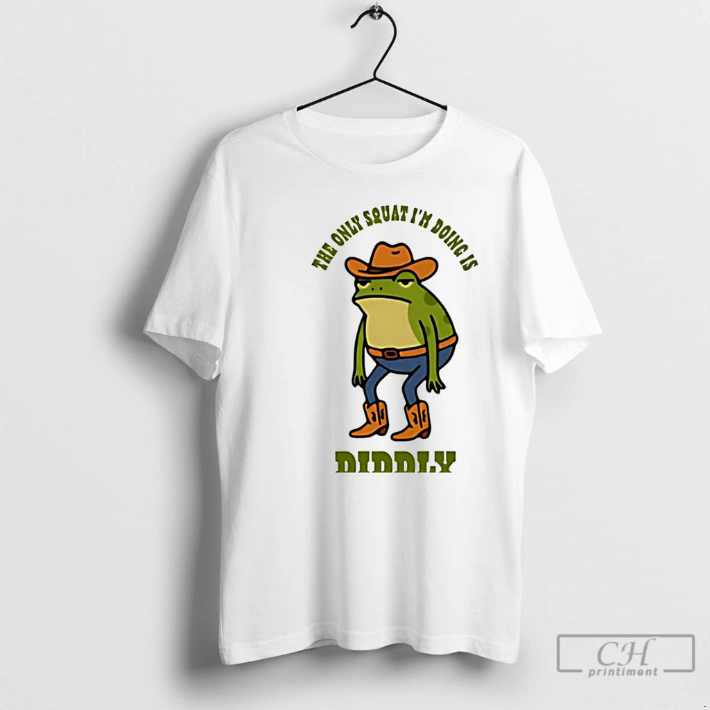Premium Diddly The Only Squat Im Doing Is Diddly Frog Christmas