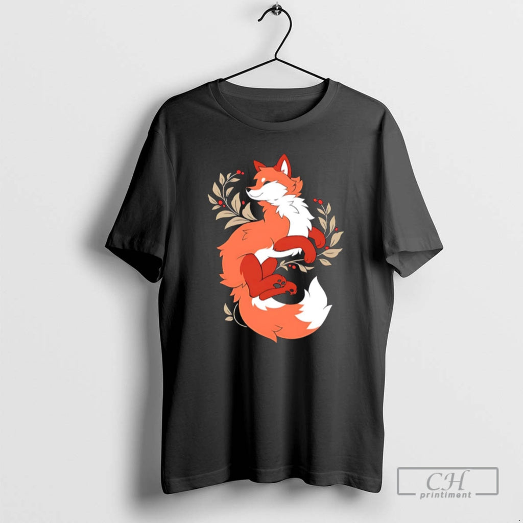 Premium Fox Red Cartoon Style Shirt Sweater