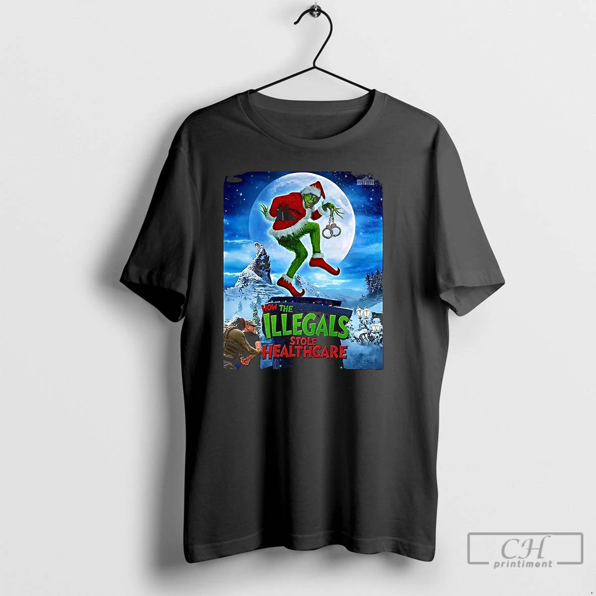 Premium Grinch How The Illegals Stole Healthcare Merry Christmas