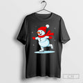 Premium Ice Skating Snowman Christmas Funny Shirt Sweater