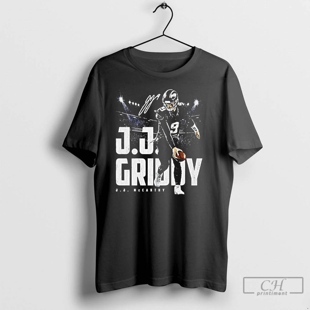 Premium J Mccarthy Minnesota Vikings Griddy Signature