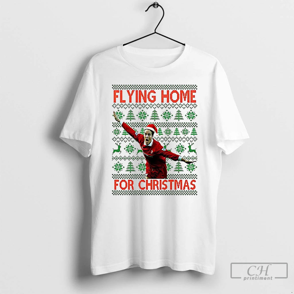 Premium Jan Aage Fjortoft Swindon Town Flying Home For Christmas Ugly Xmas T Shirts Sweater