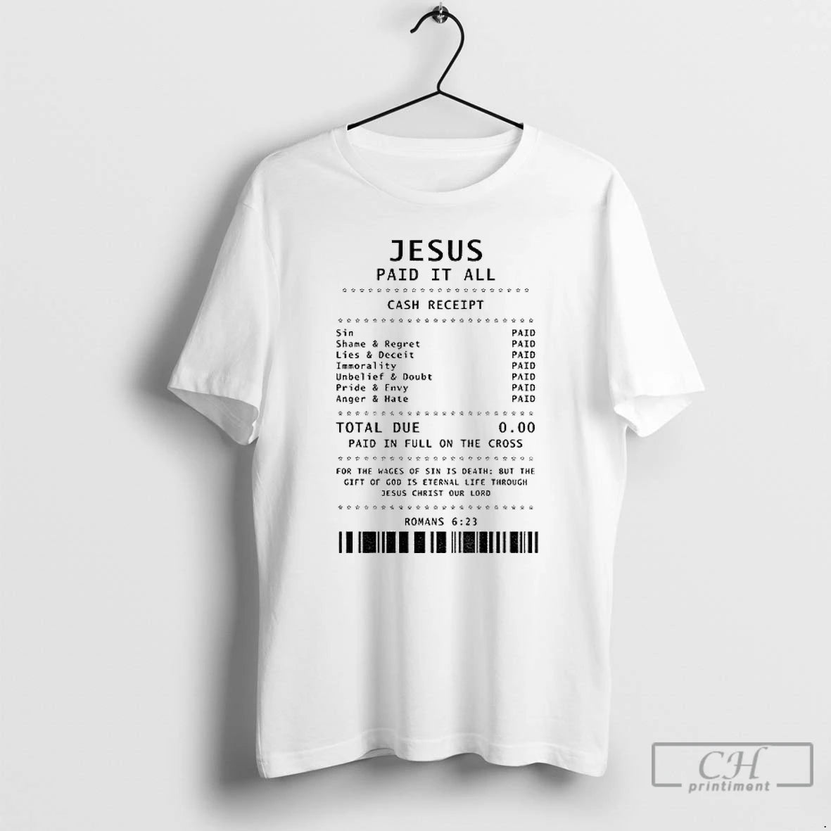Premium Jesus Paid It All Cash Receipt Jesus Loves