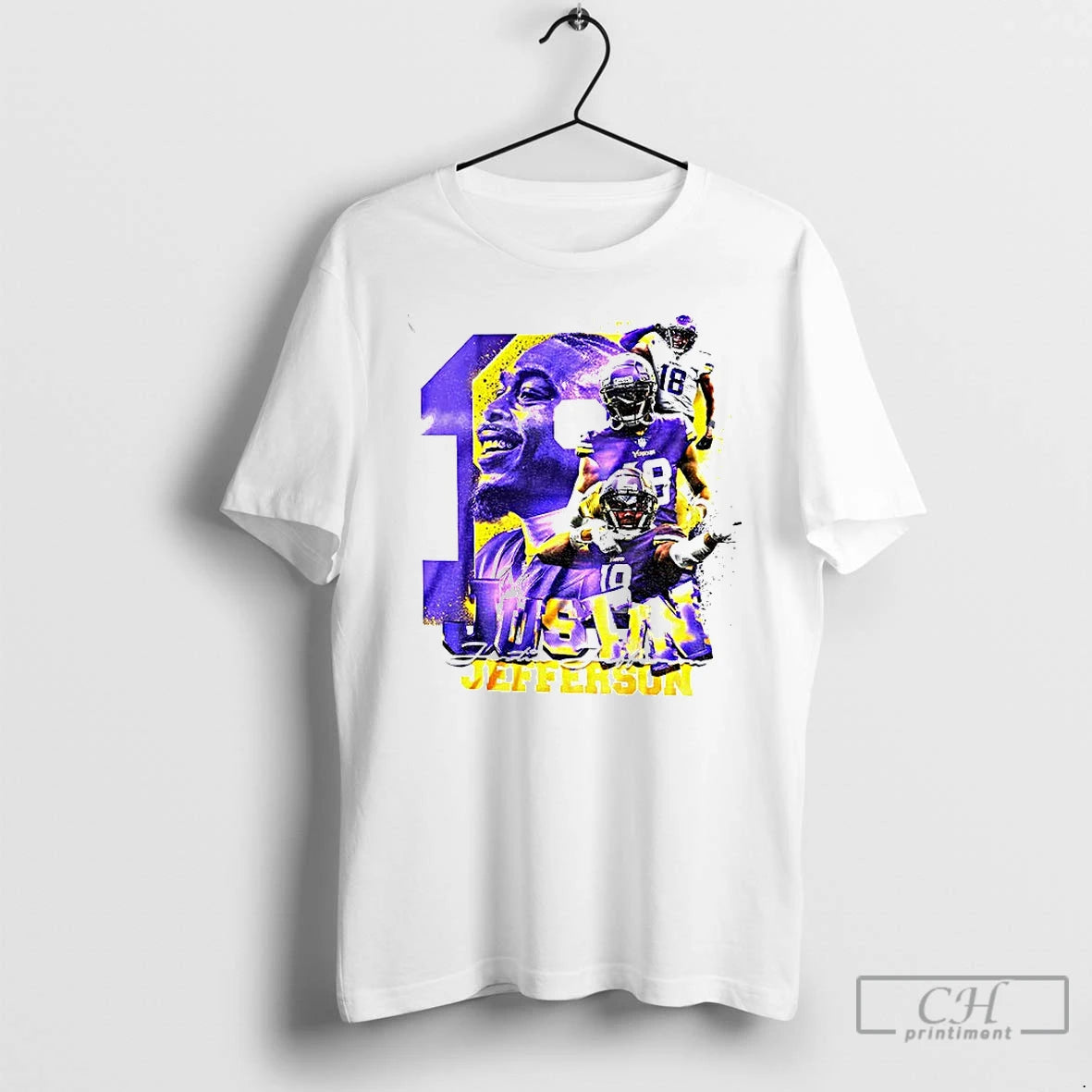 Premium Justin Jefferson Minnesota Vikings Football 2025 Graphic Vintage