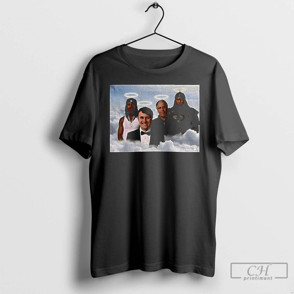 Premium King Von Charlie Kirk Genghis Khan Jeffrey Epstein Legends In Heaven T Shirts Sweater