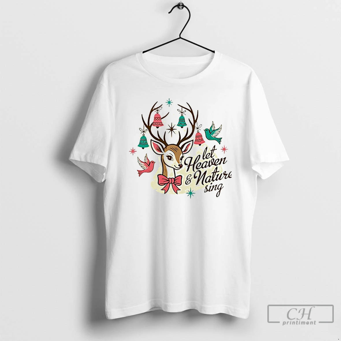 Premium Let Heaven And Nature Sing Christmas Retro Christmas