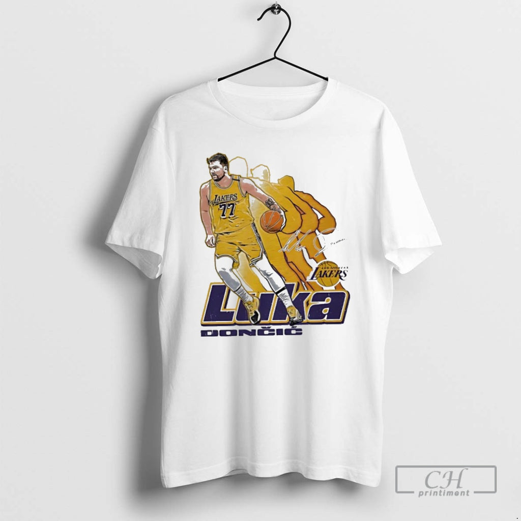 Premium Luka Doncic Los Angeles Lakers Signature 77 Retro Vibe Graphic Shirt Sweater