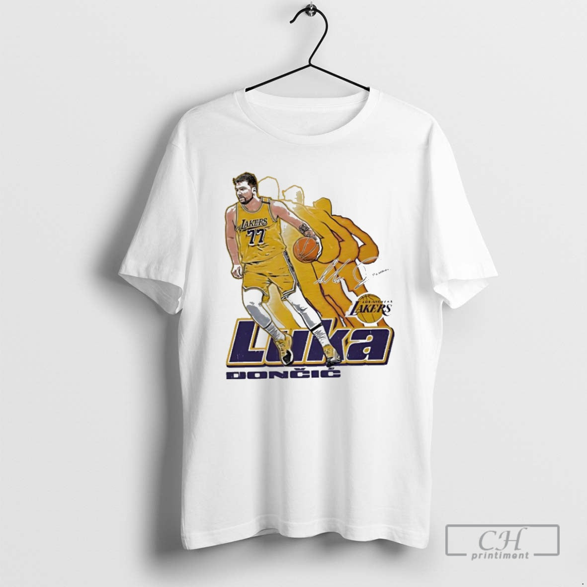 Premium Luka Doncic Los Angeles Lakers Signature 77 Retro Vibe Graphic Shirt Sweater