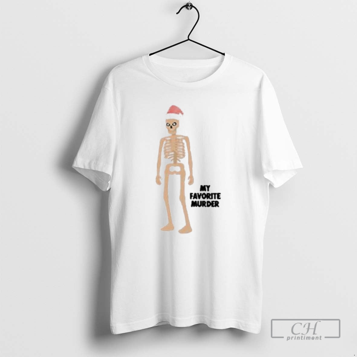 Premium My Favorite Murder Skeleton Santa Christmas Shirt Sweater