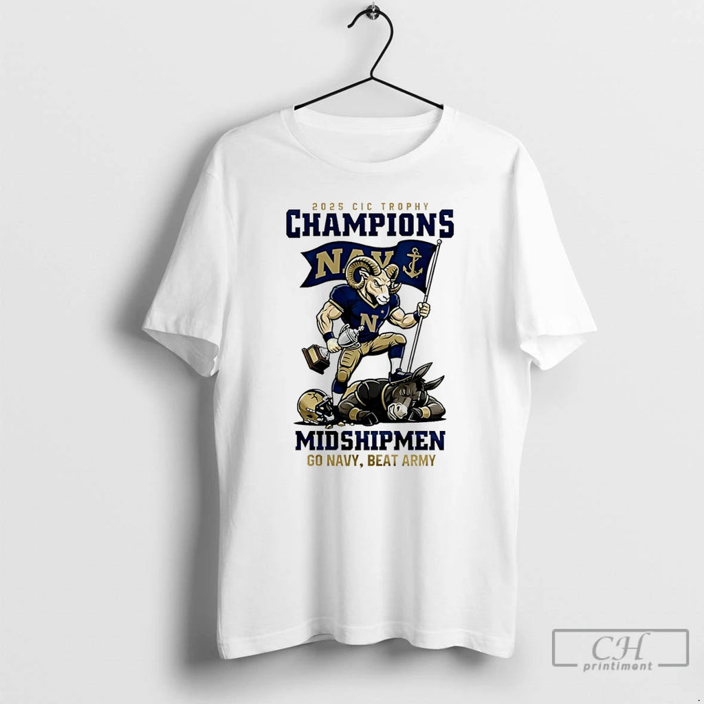Premium Navy Midshipmen 2025 Cic Trophy Champions Go Nay Beat Army