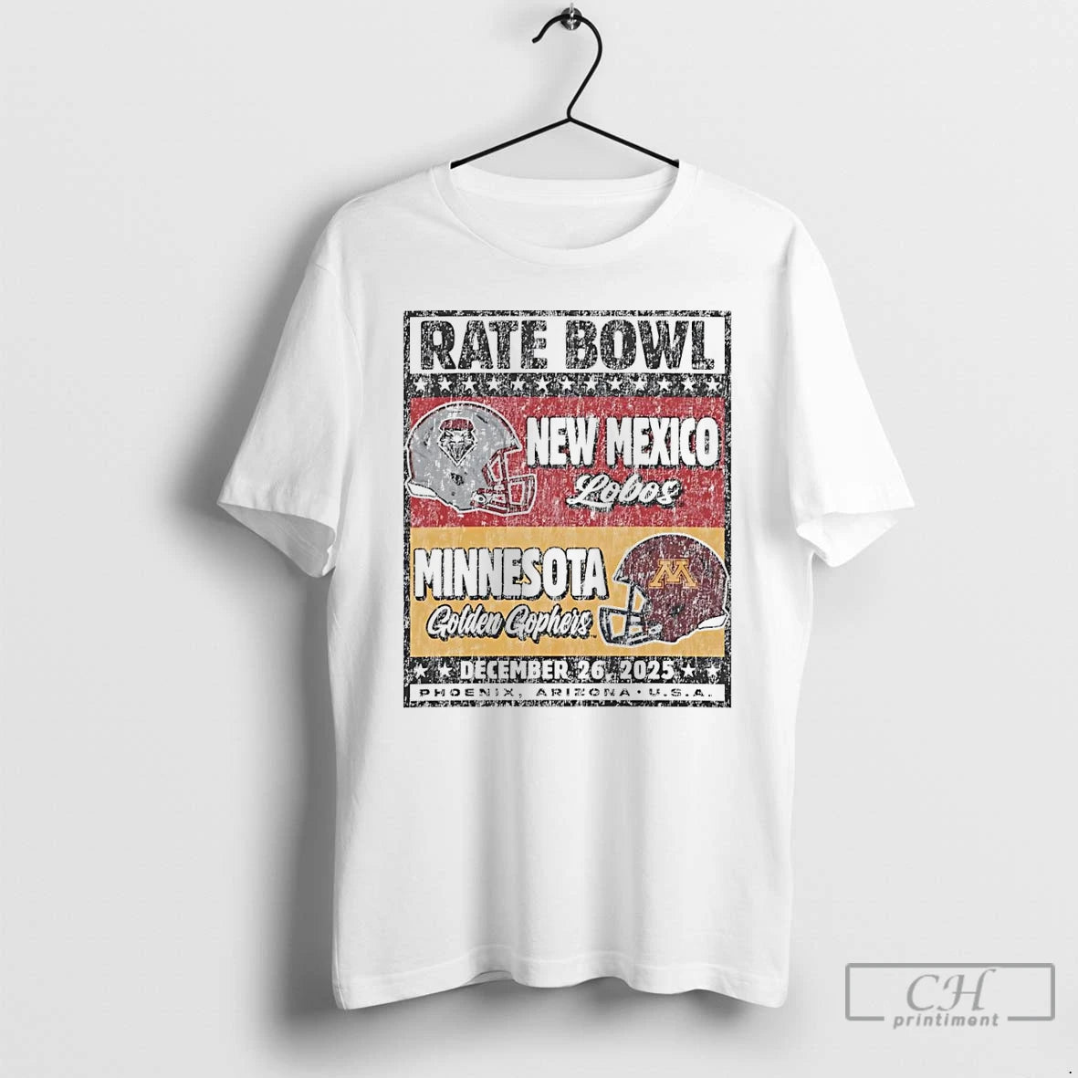Premium New Mexico Lobos Vs Minnesota Golden Gophers Rate Bowl 2025 Vintage T Shirts Sweater