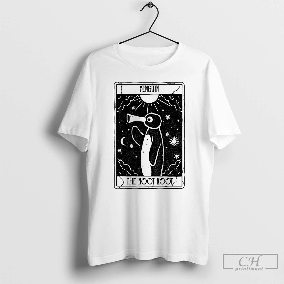 Premium Noot Noot Funny Tarot Card Penguin