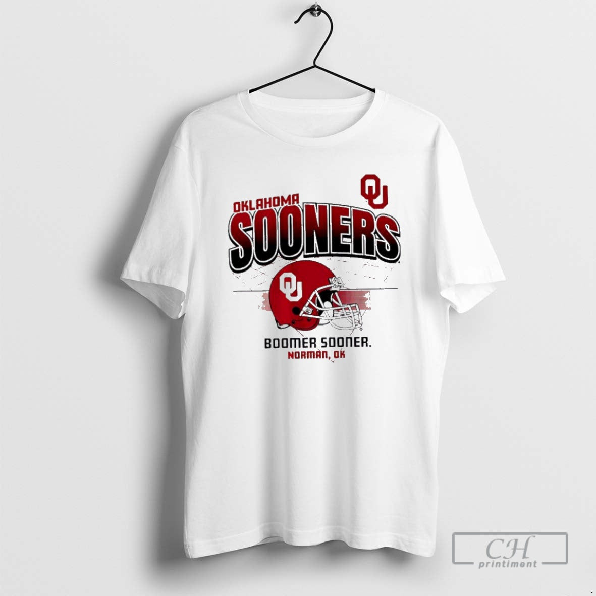 Premium Oklahoma Sooners Helmet Grid Football Shirt Sweater