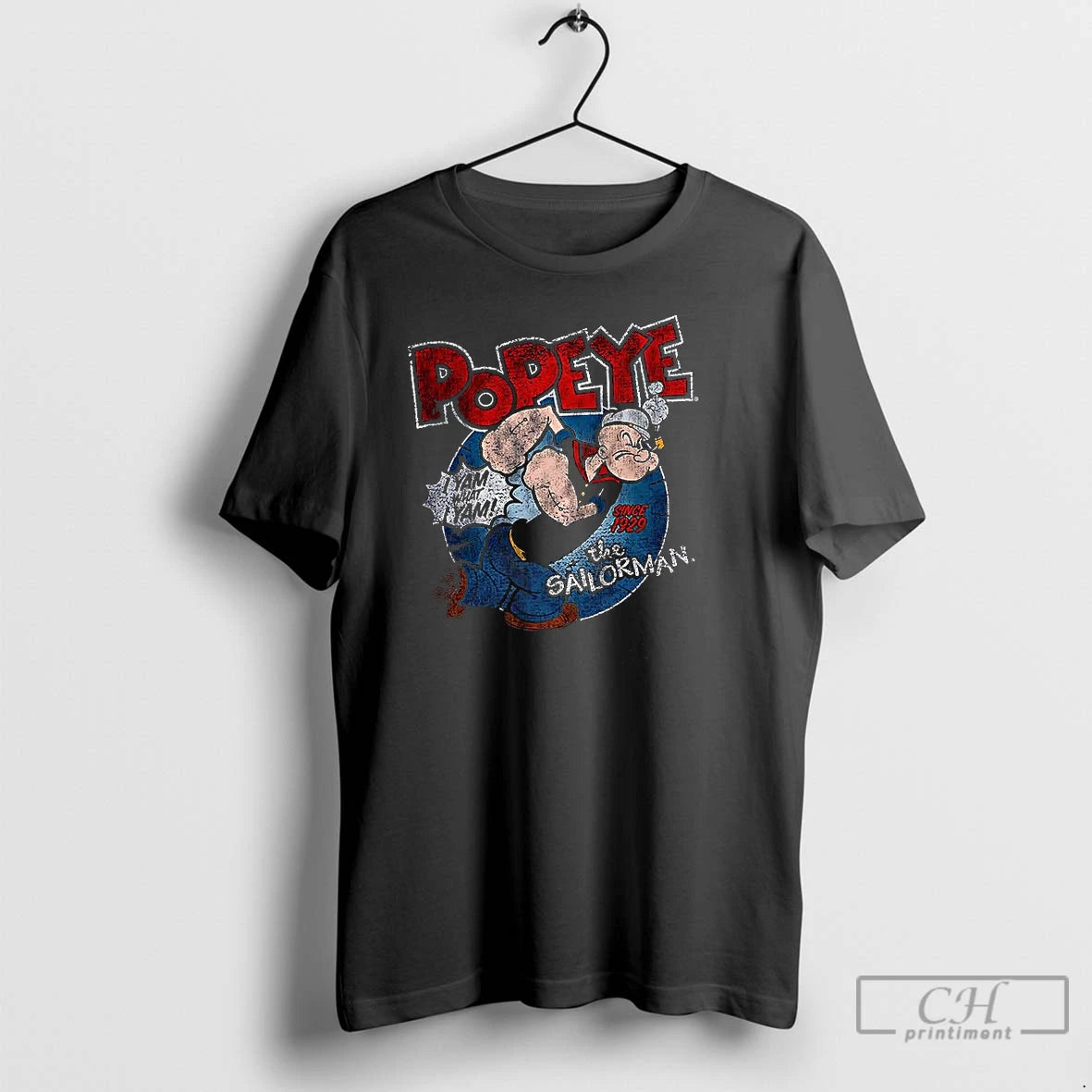 Premium Popeye The Sailorman I Yam What I Yam Cartoon