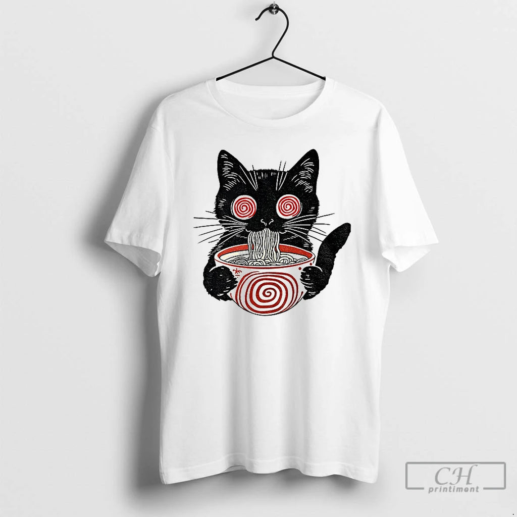 Premium Psychedelic Ramen Cat Japanese Foodie