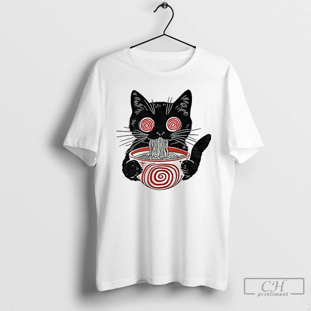 Premium Psychedelic Ramen Cat Japanese Foodie