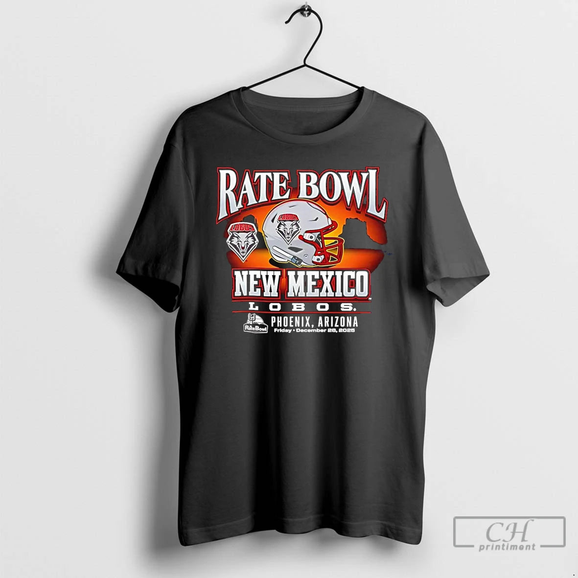 Premium Rate Bowl 2025 University Of New Mexico Lobos Sunset Helmet