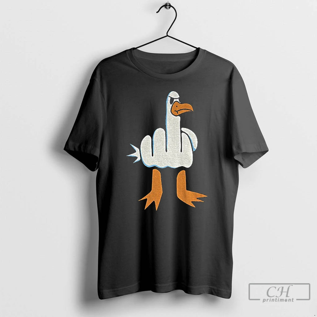Premium Rude Seagull Middle Finger Meme