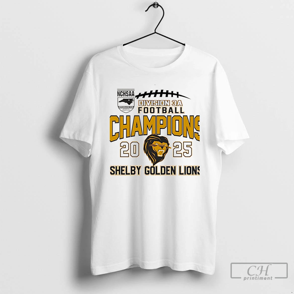 Premium Shelby Golden Lions 2025 Nchsaa Division 3a Football Champions Christmas