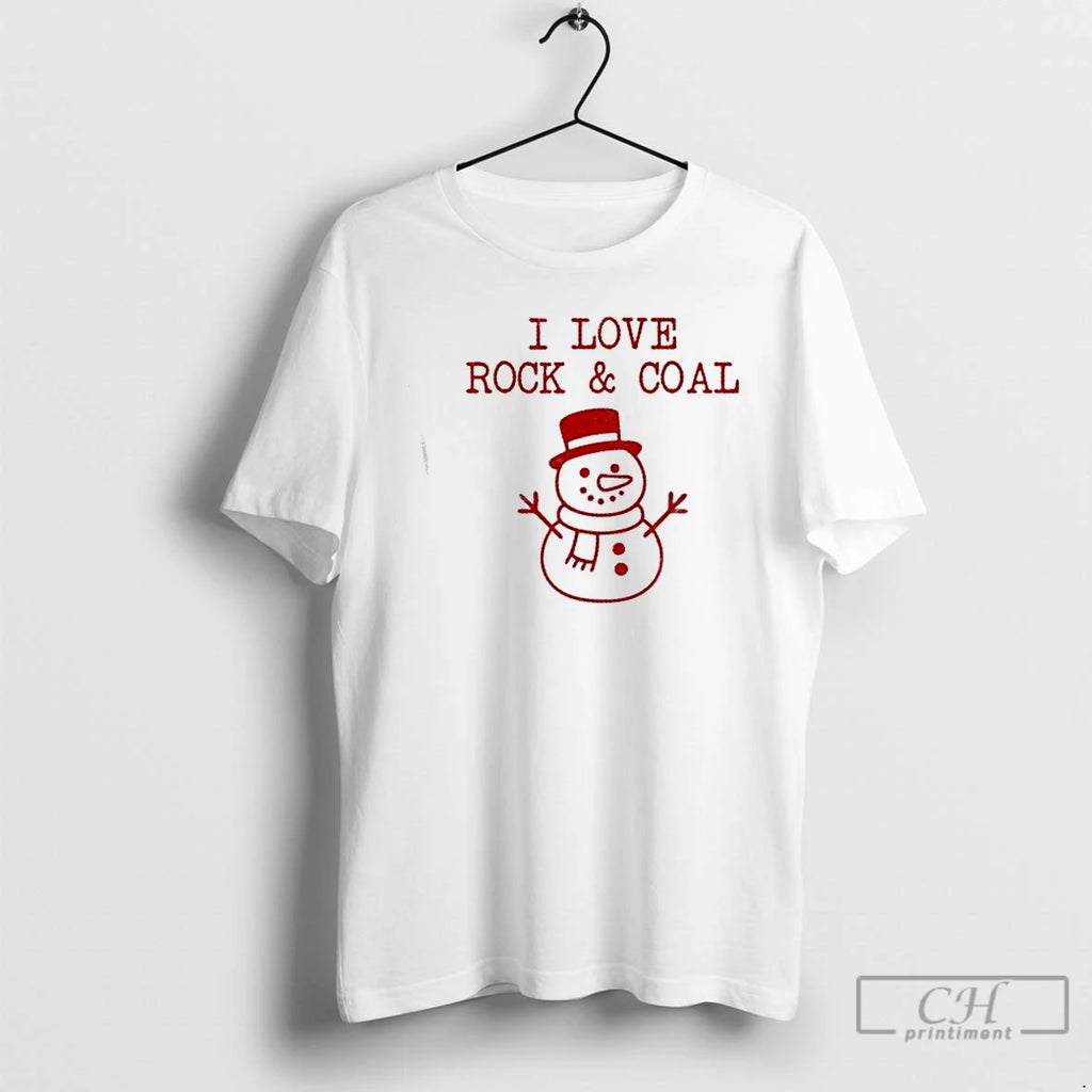 Premium Snowman I Love Rock And Coal Christmas