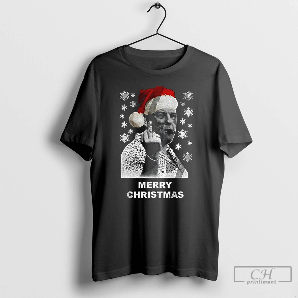 Premium The Sopranos Santa Middle Finger Merry Christmas