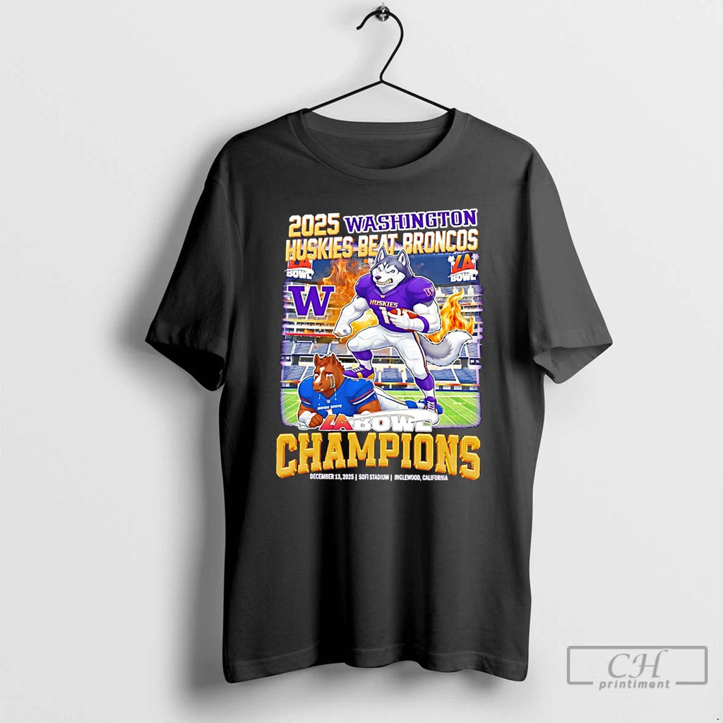 Premium Washington Huskies Beat Broncos 2025 La Bowl Champions Mascot