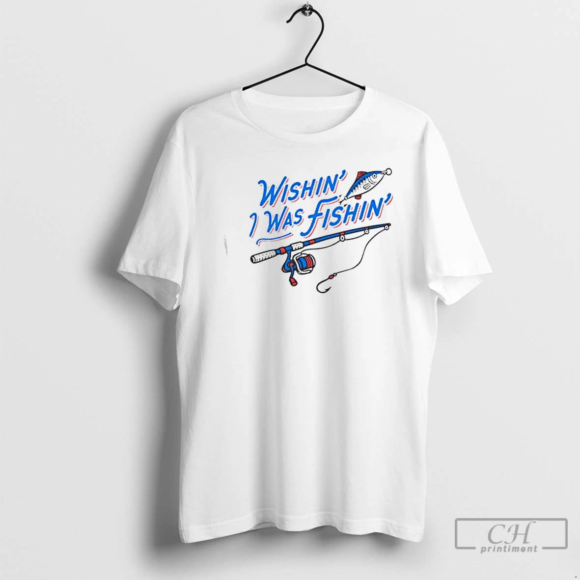 Premium Wishin I Was Fishin Graphic