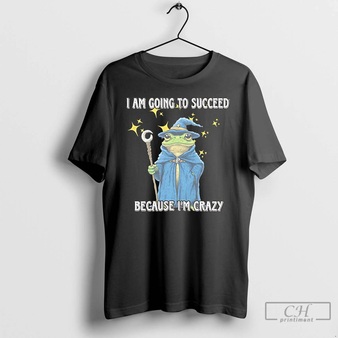Premium Wizard Frog I Am Going To Succeed Because Im Crazy Christmas T Shirts Sweater