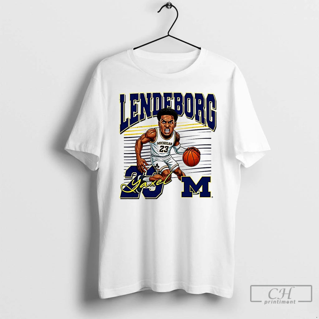 Premium Yaxel Lendeborg Michigan Basketball Caricature