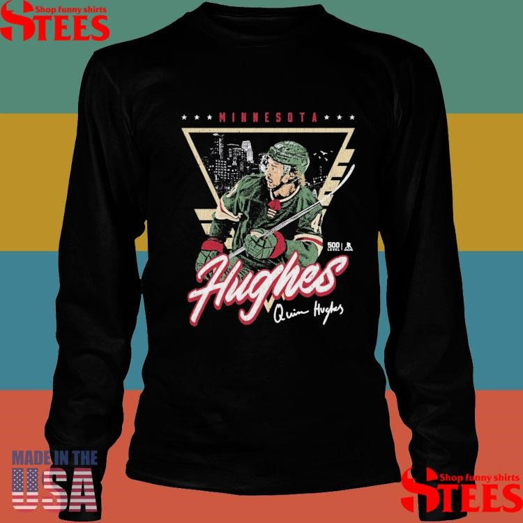Quinn Hughes Minnesota Triangle Retro Shirt