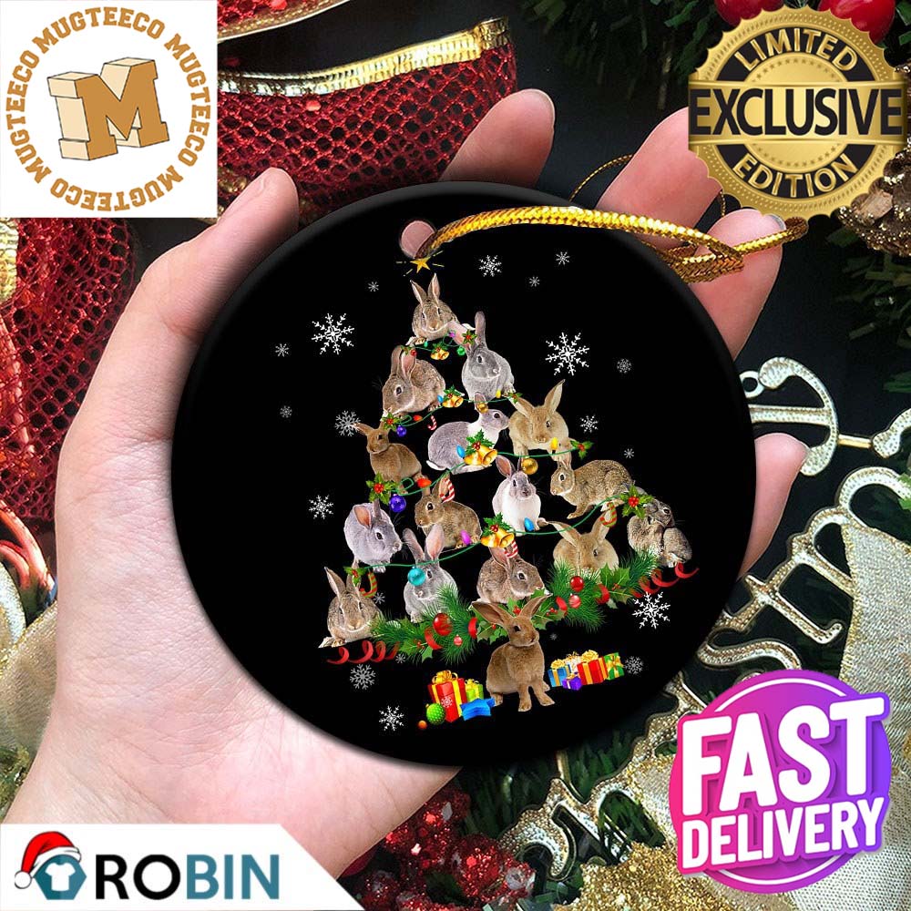 Rabbit Christmas Tree Snow Christmas Tree Decorations Ornament