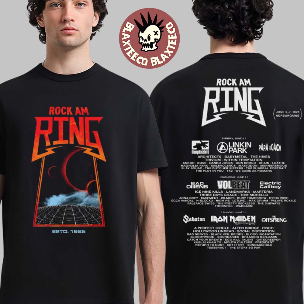 Rock Am Ring 2026 Festival Merch In Nurburg Germany From June 5 To 7 2026 Space Odyssey With Lineup T-Shirt