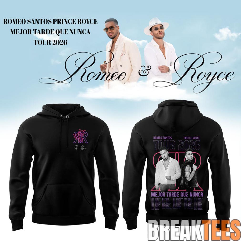 Romeo Santos & Prince Royce Mejor Tarde Que Nunca Tour 2026 Hoodie