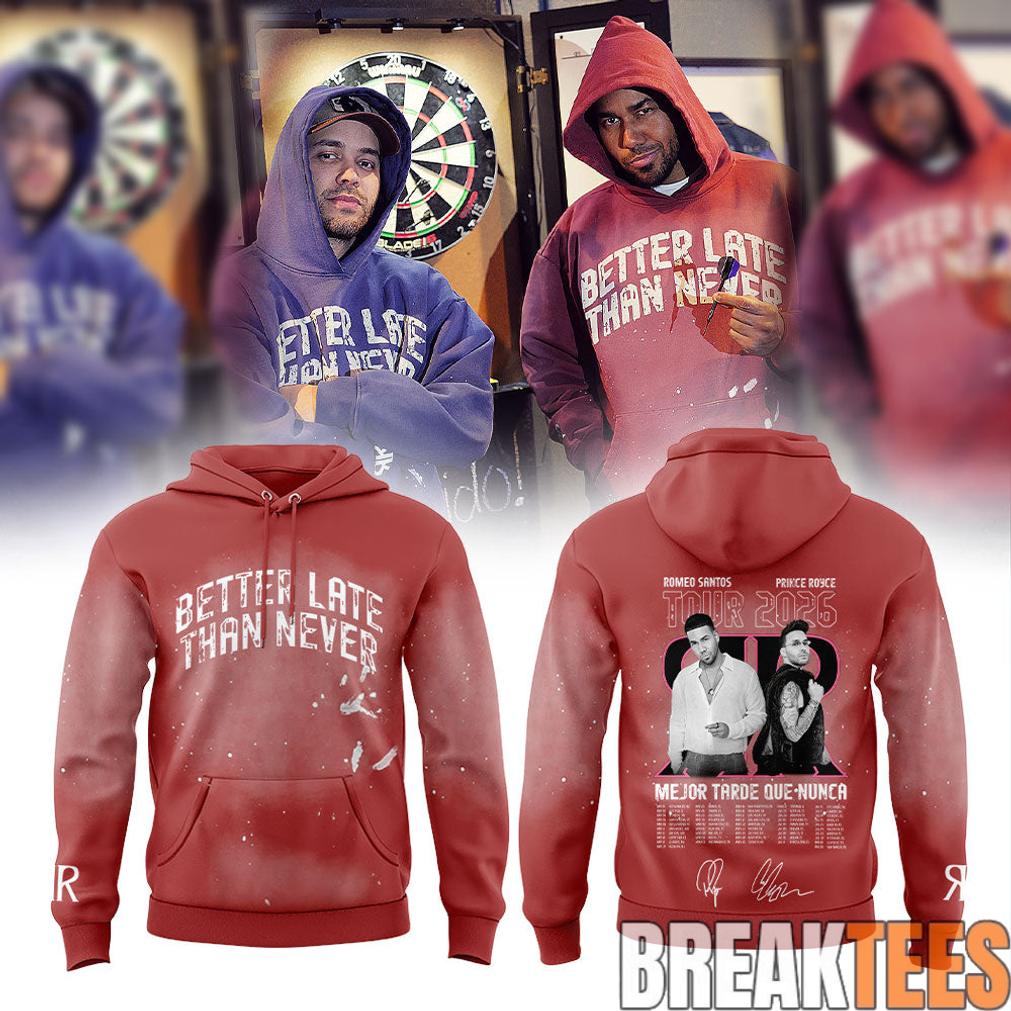Romeo Santos & Prince Royce Mejor Tarde Que Nunca Tour 2026 Hoodie